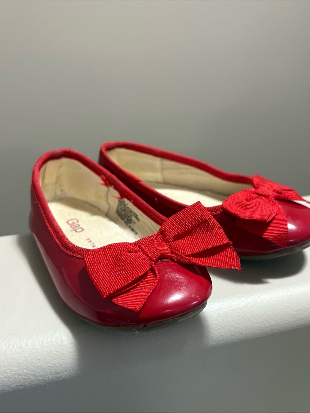 Red Patent Bow Kids Ballet Flats